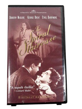 The Spiral Staircase VHS Movie Classic 1997 Digitally Mastered Drama Suspense Bl